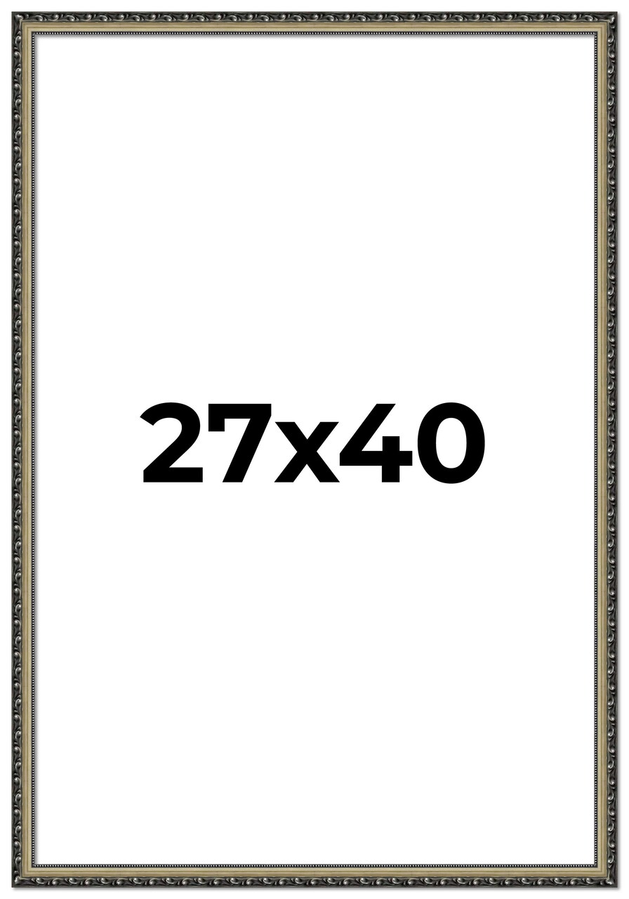 27x40 Museum-Quality Picture Frame with UV-Resistant Acrylic & Acid-Free Backing, Available in 4 Finishes - Gold, Silver, Bronze, and Black